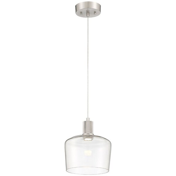 Access Lighting Port Nine Chardonnay, Chardonnay LED Pendant, Brushed Steel Finish, Clear Glass 63141LEDD-BS/CLR - main